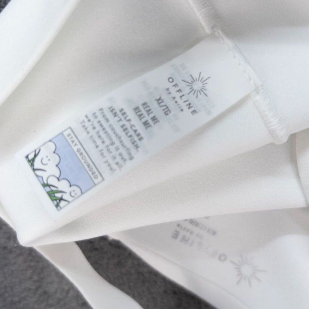 Aerie Offline Real Me Hold Up Sports Bra Air White Womens Size XL Strappy Back - Picture 5 of 7